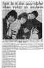 Newspaper clip from 1967 re. five British rock idols in Jessheim, Norway